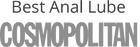 Text 'Best Anal Lube COSMOPOLITAN' in gray on a white background