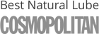 Logo for 'Best Natural Lube COSMOPOLITAN' in grey text on a white background