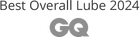 GQ logo with 'Best Overall Lube 2024' text on a white background